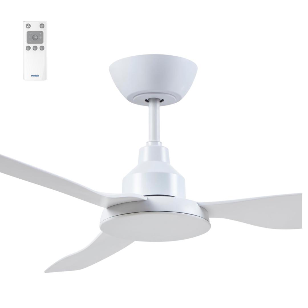 White Ventair Glacier 48" DC Indoor/Outdoor Ceiling Fan with Remote
