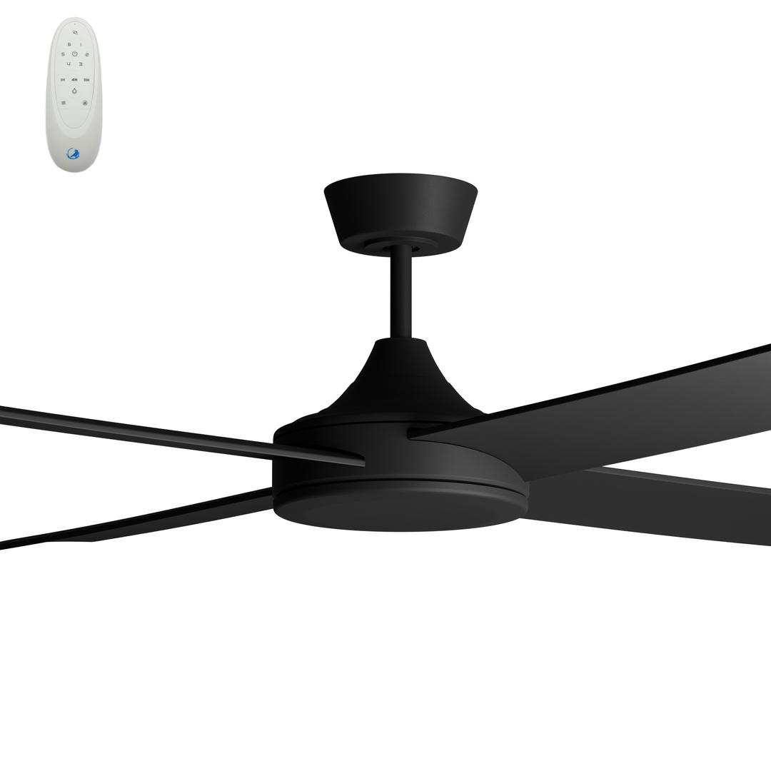 Black Calibo Breeze Silent 48" (1220mm) ABS Energy Efficient DC Ceiling Fan and Remote