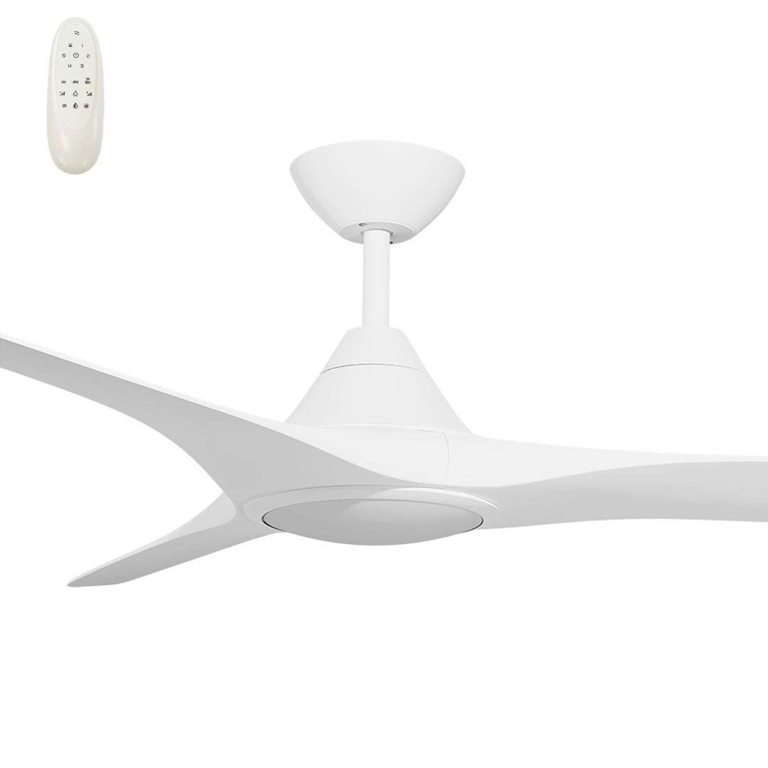 White Calibo Smart CloudFan 48"(1220mm) ABS DC Ceiling Cloud Fan with 20W CCT LED Light and Remote