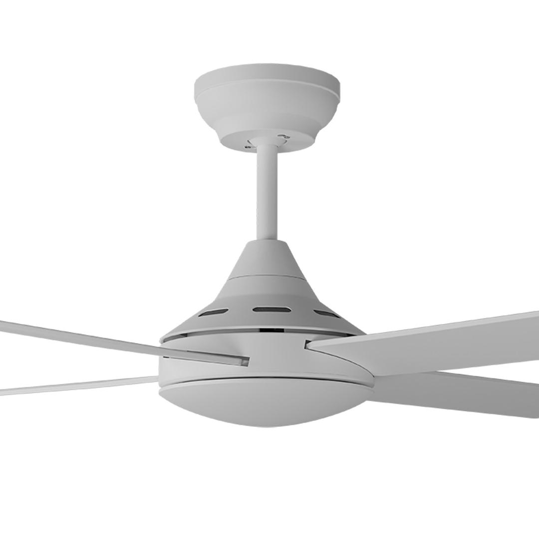 White Calibo Heron 48" (1220mm) Indoor/Outdoor AC Ceiling Fan