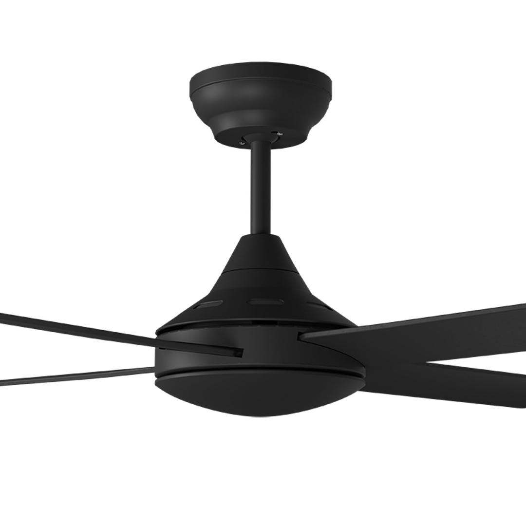 Black Calibo Heron 48" (1220mm) Indoor/Outdoor AC Ceiling Fan