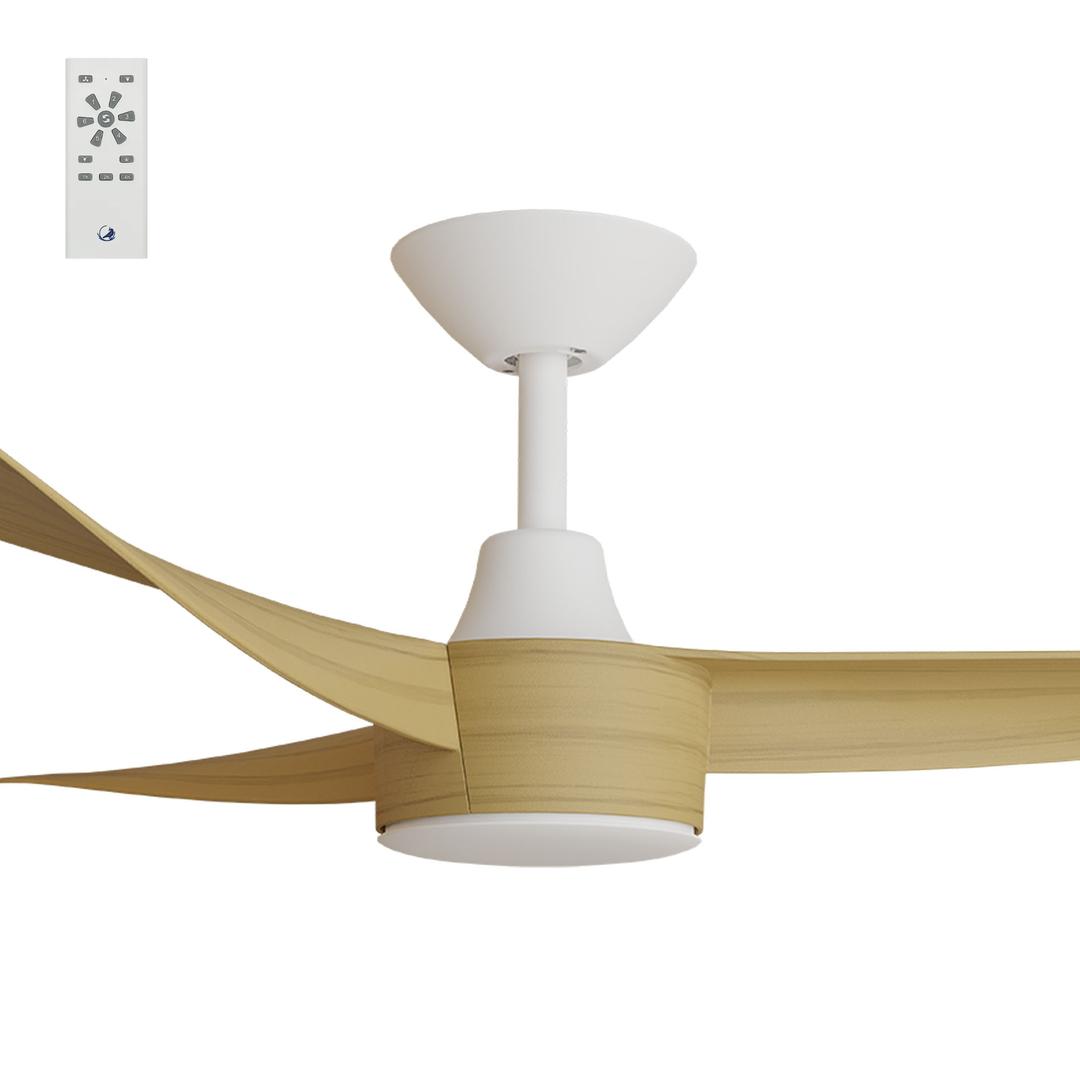 Bamboo Blades White Calibo Turaco 48" (1220mm) Indoor/Outdoor DC Ceiling Fan with Remote