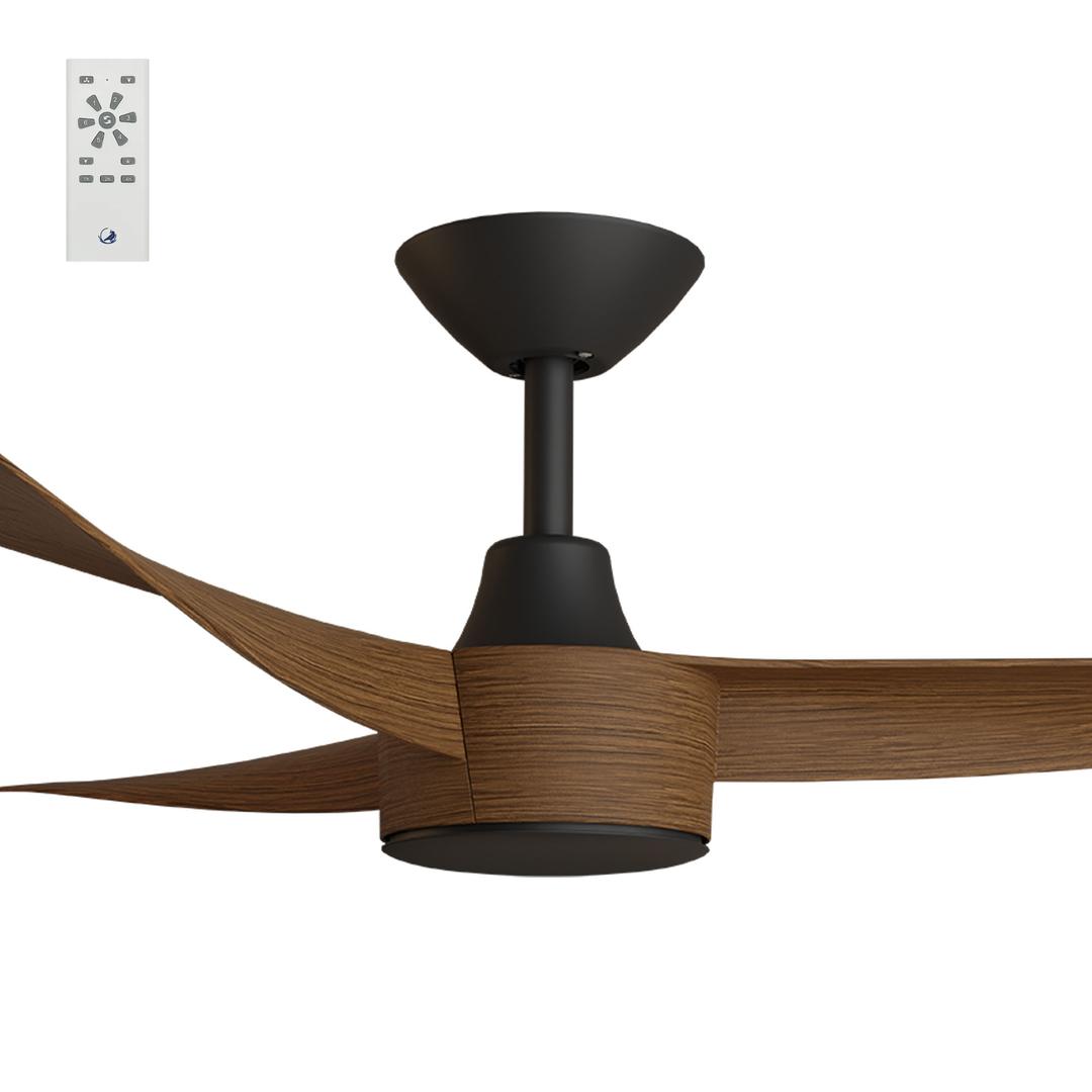 Koa Blades Black Calibo Turaco 48" (1220mm) Indoor/Outdoor DC Ceiling Fan with Remote
